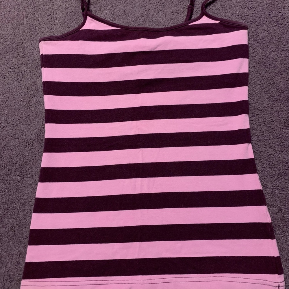 Purple and pink striped tank